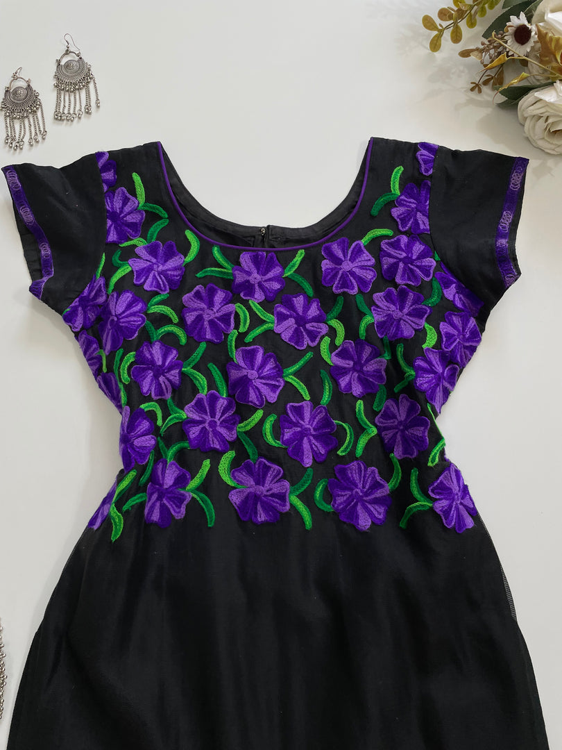 Embroidered Black Kurti-Bust 34