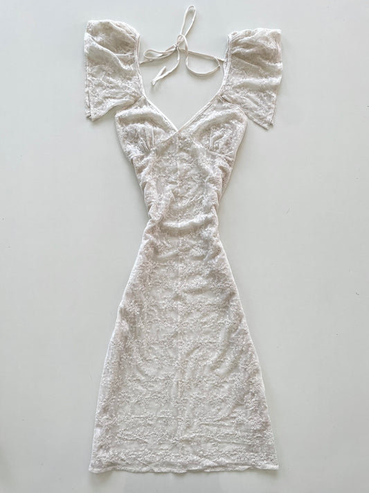 Lace Sheer Dress-Bust 46 to 48