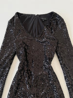 Load image into Gallery viewer, Sequin Black Dress-Bust 32