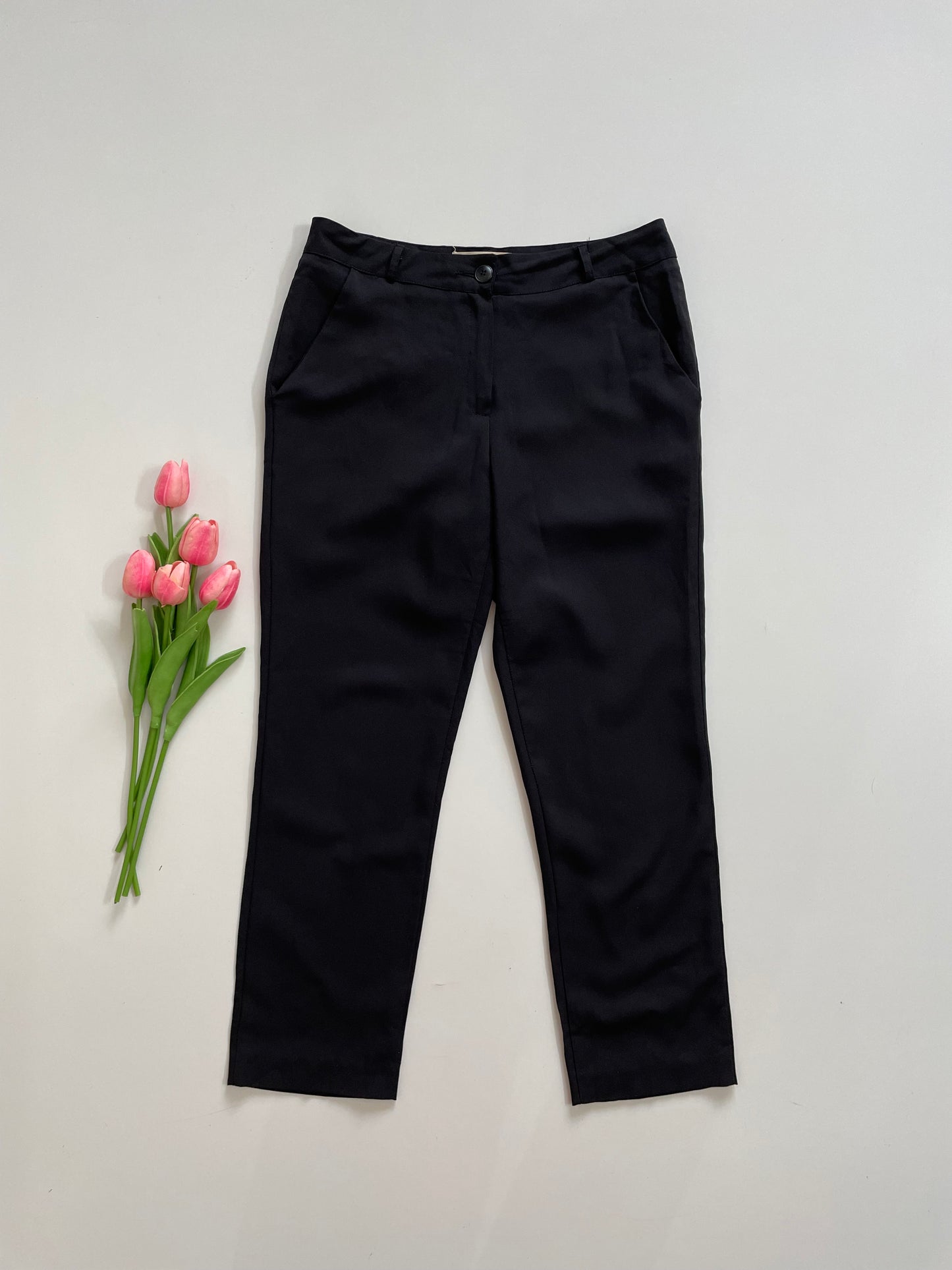 SOLID BLACK PANTS - WAIST 28