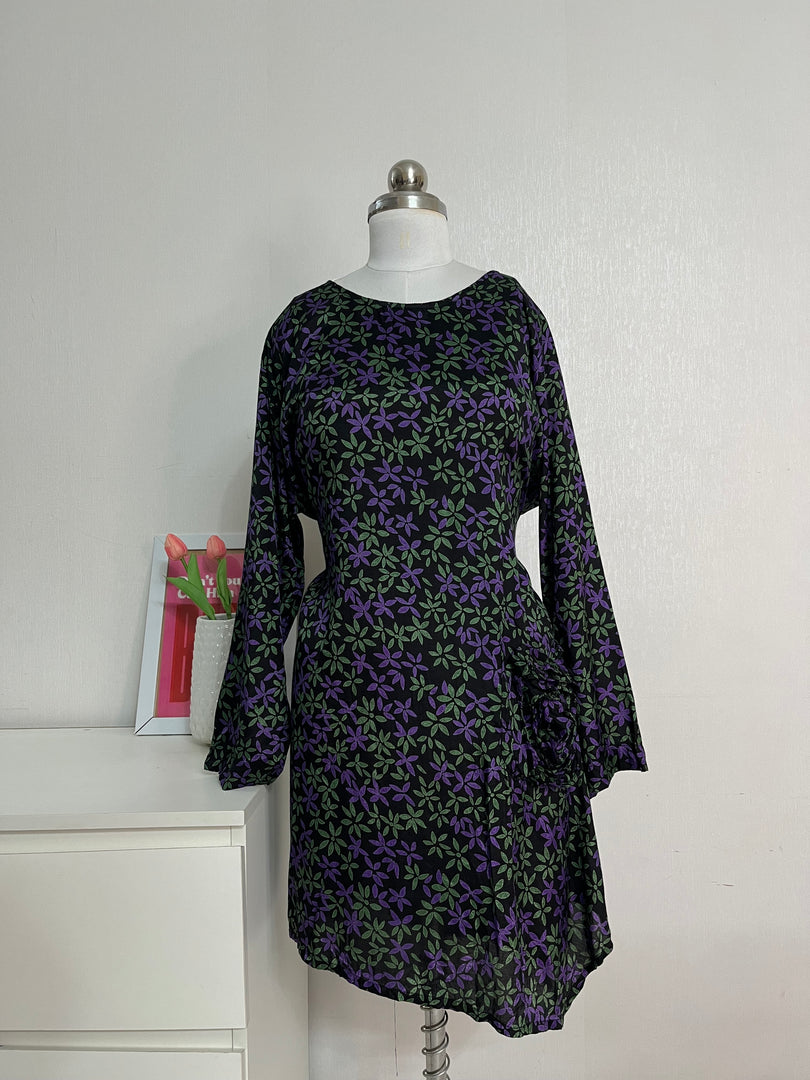 THE MASAI ASYMMETRICAL FLORAL DRESS - BUST 34