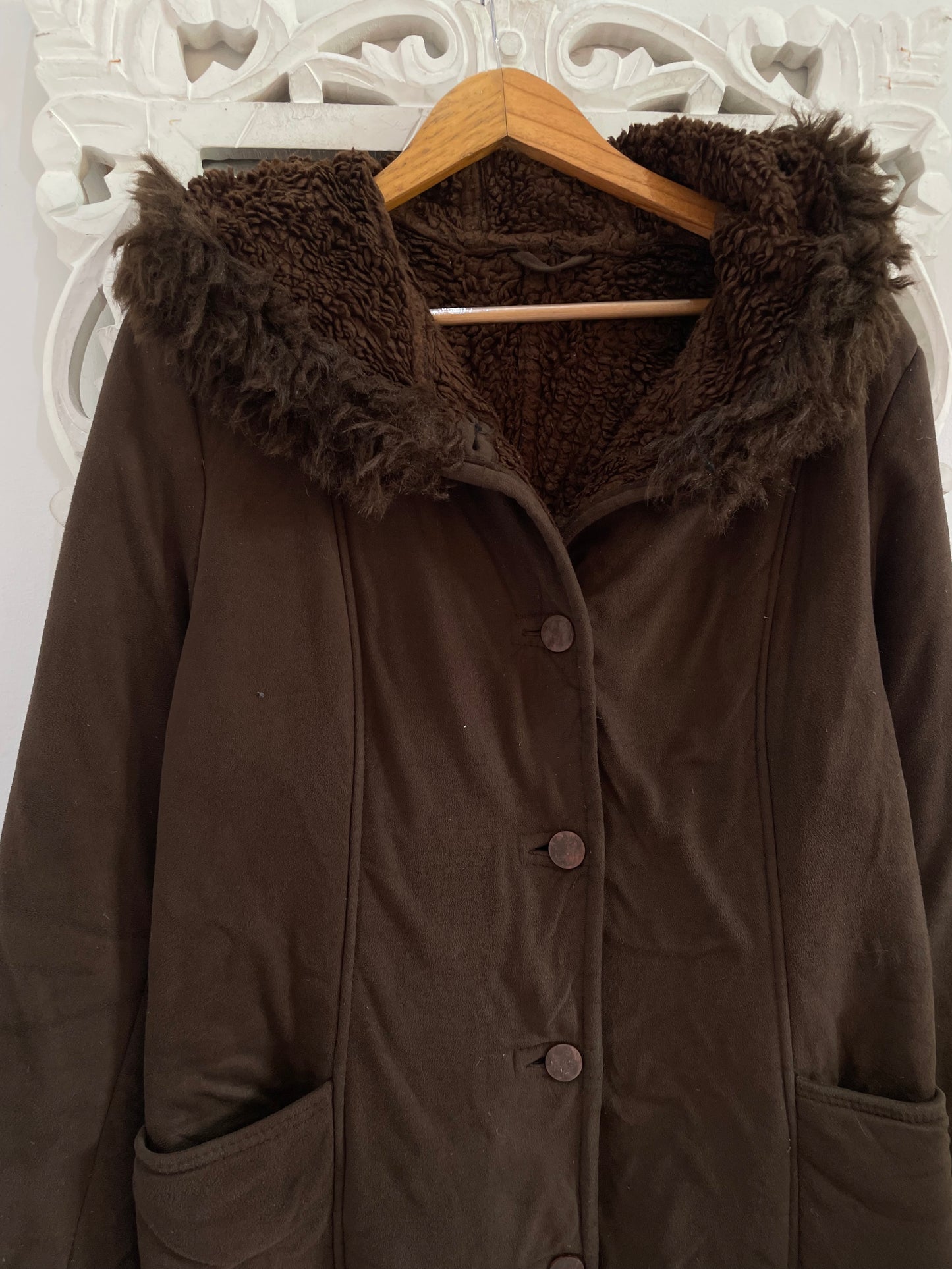 Thick Heavyweight Fur Lined Sherpa Jacket-Bust 40