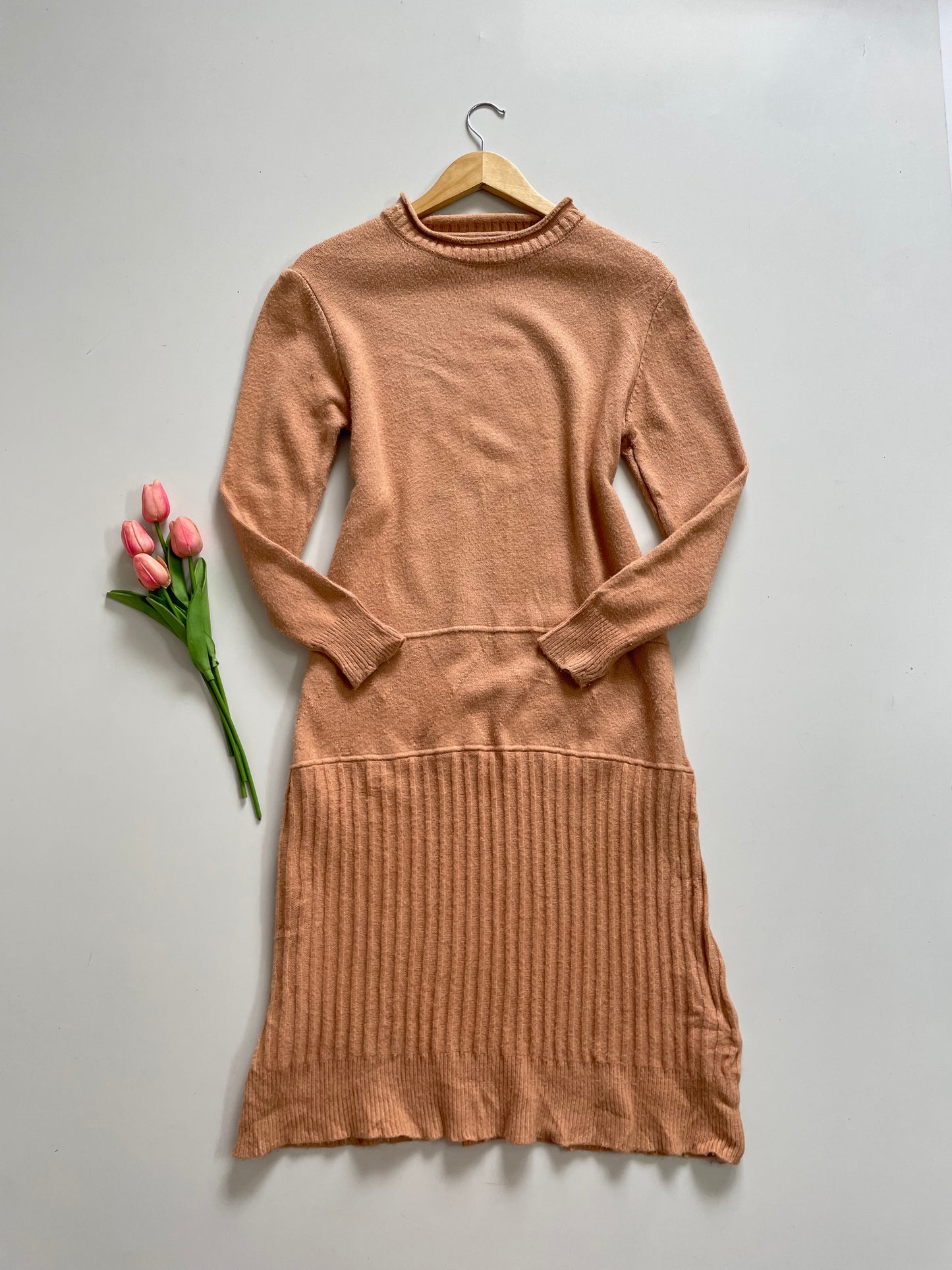 CORAL PEACH WINTER DRESS - BUST 38 TO 42