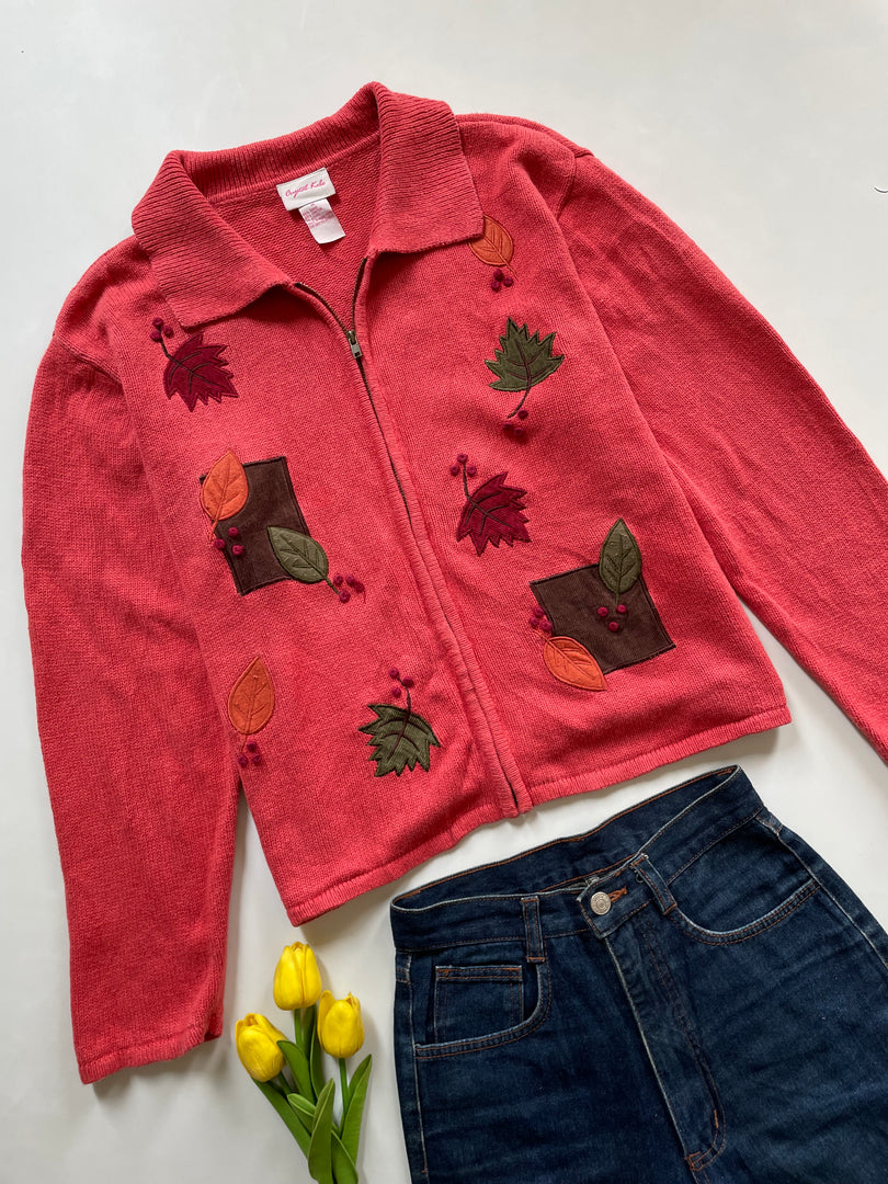 Crystal kole Embroidered Sweater-Bust 44