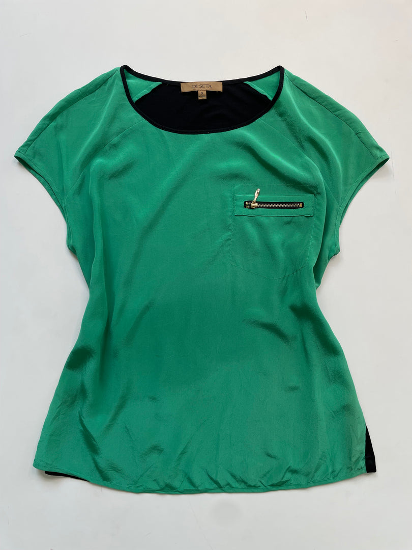 100% Silk Top-Bust 34