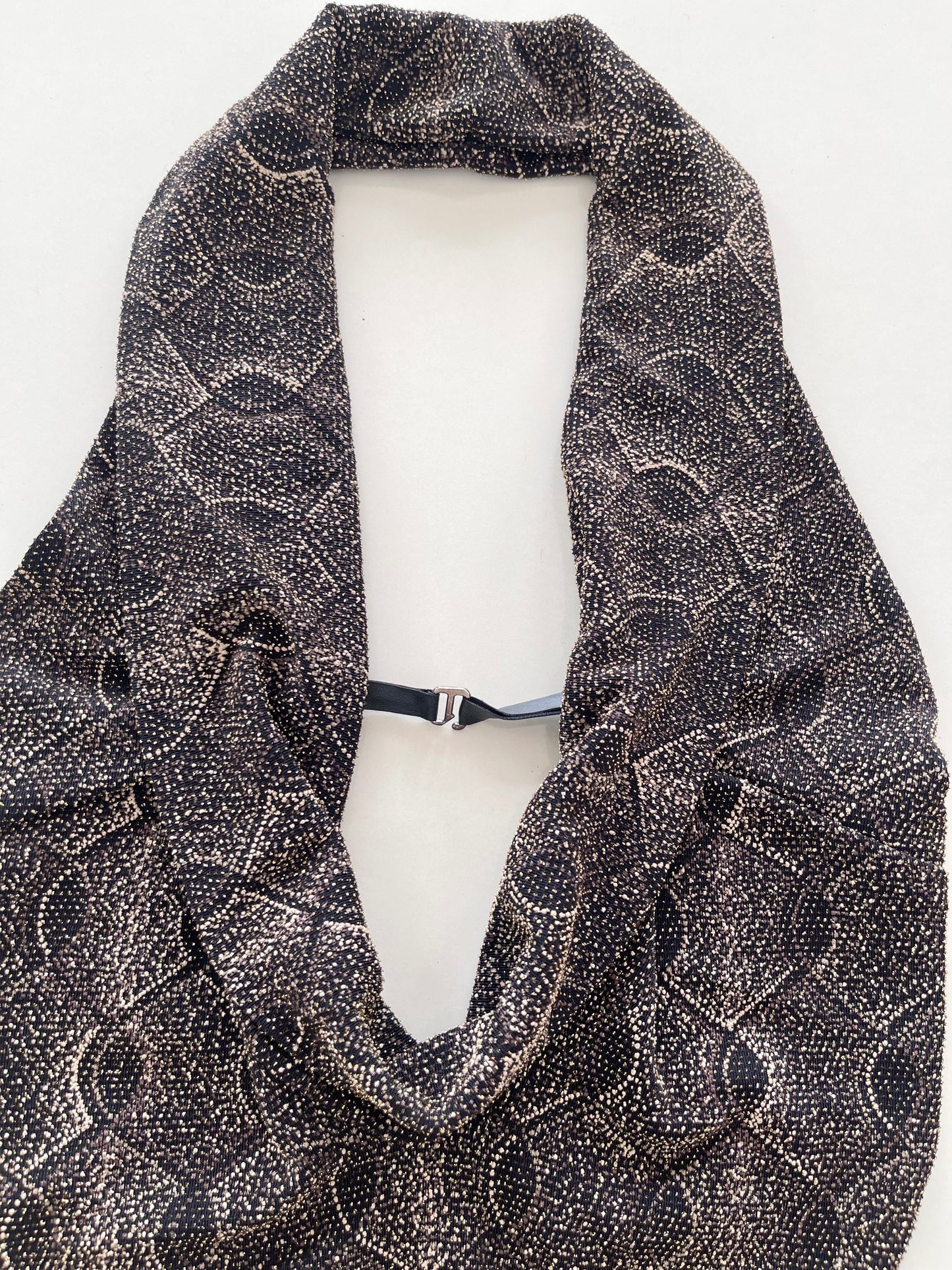Nayla Cowl Neck Backless Shimmer Top-Bust 34 to 36