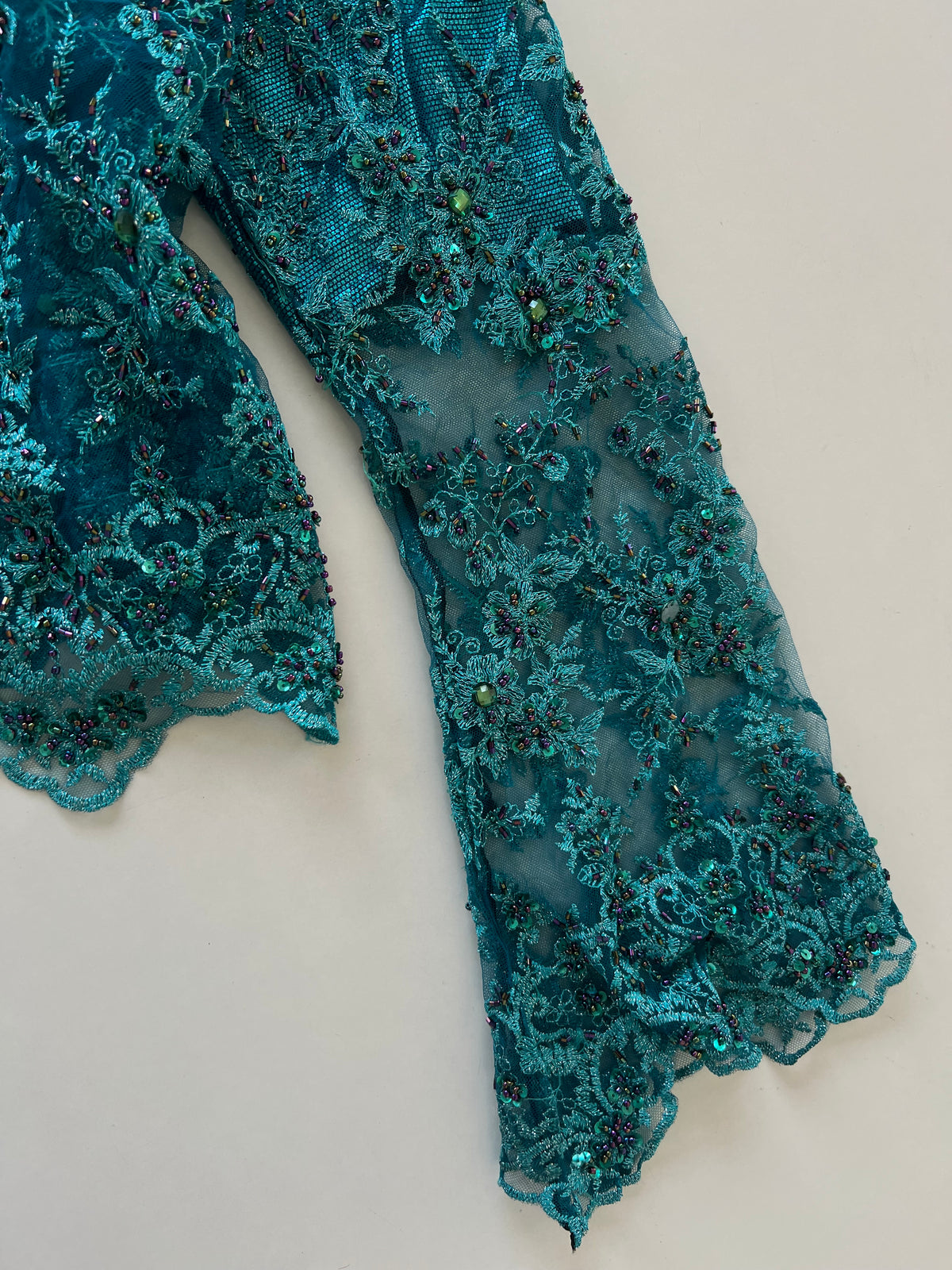 Vintage Sheer Embroidered Top-Bust 38