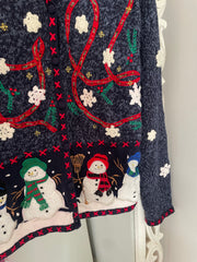 Embroidered Christmas Sweater-Bust 40