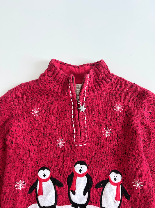 Christopher & Banks Hand Embroidered Christmas Sweater-Bust  44