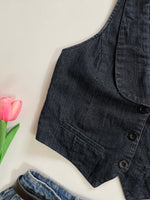 Load image into Gallery viewer, Tightrope Denim Waistcoat - Bust 30
