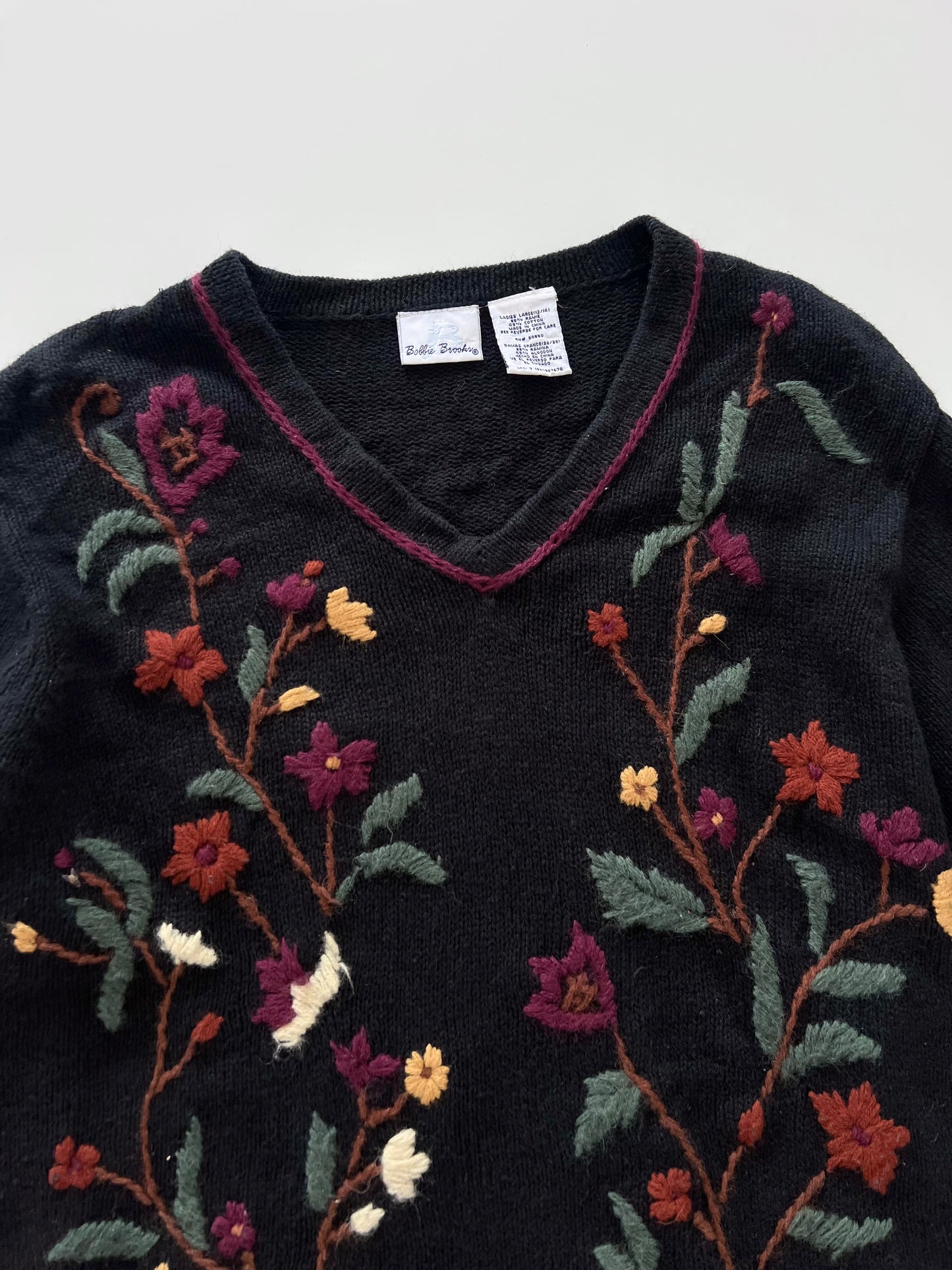 Bobbie Brooks Embroidered Sweater-Bust 46