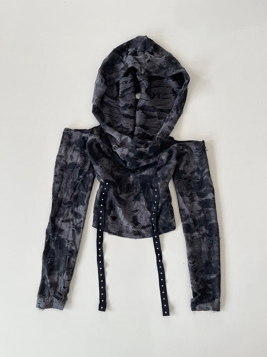 Grunge Hooded Top-Bust 34