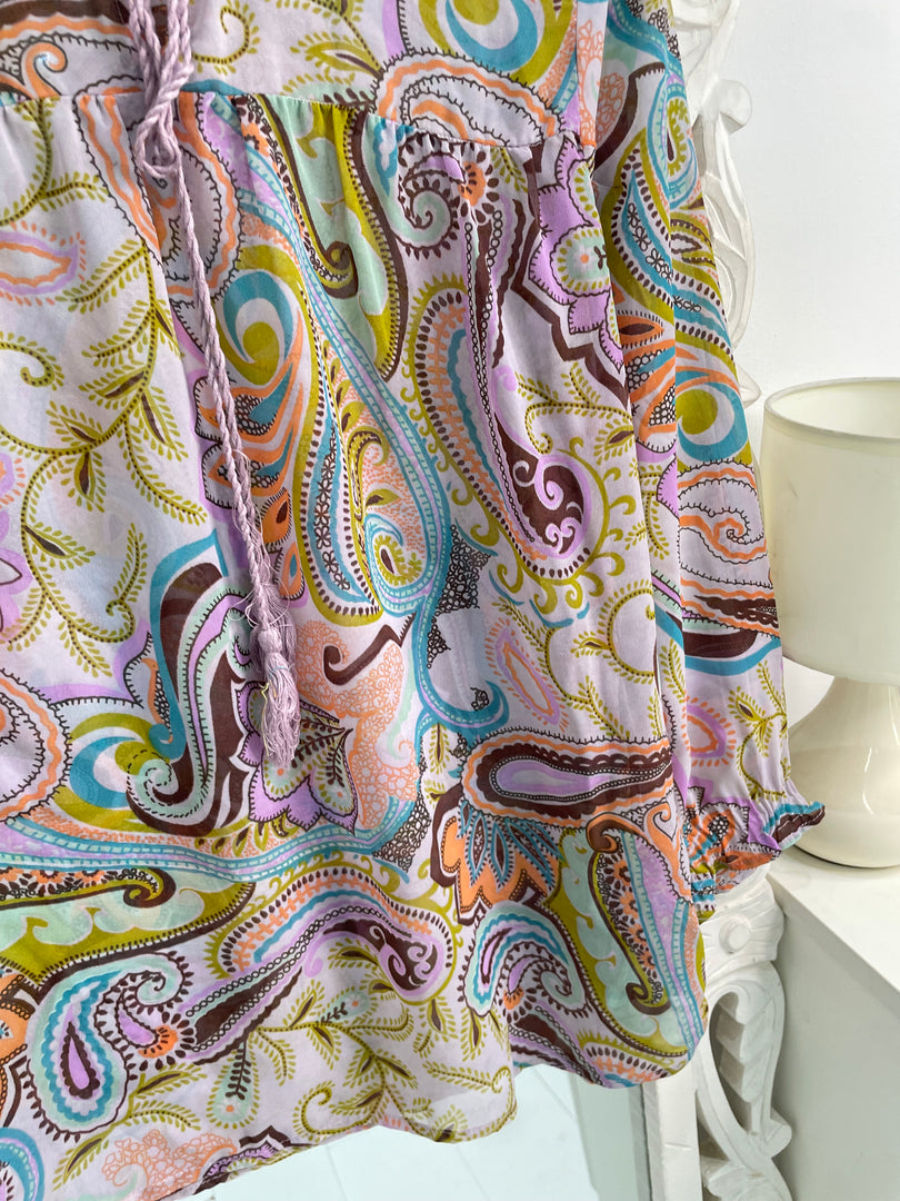 Paisley Sheer Top-Bust 36