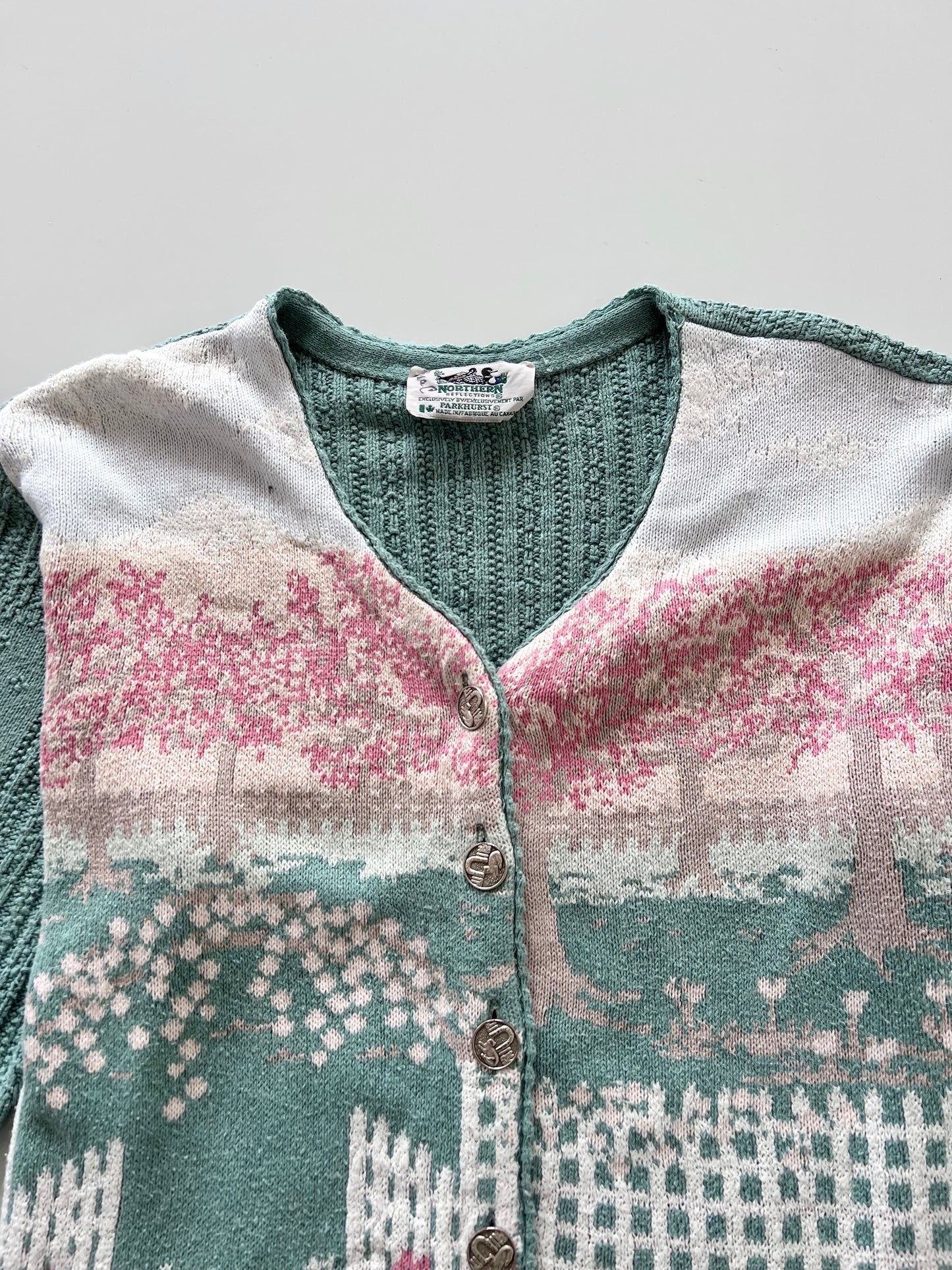 Northern Reflections Landscape Embroidered Sweater-Bust 44