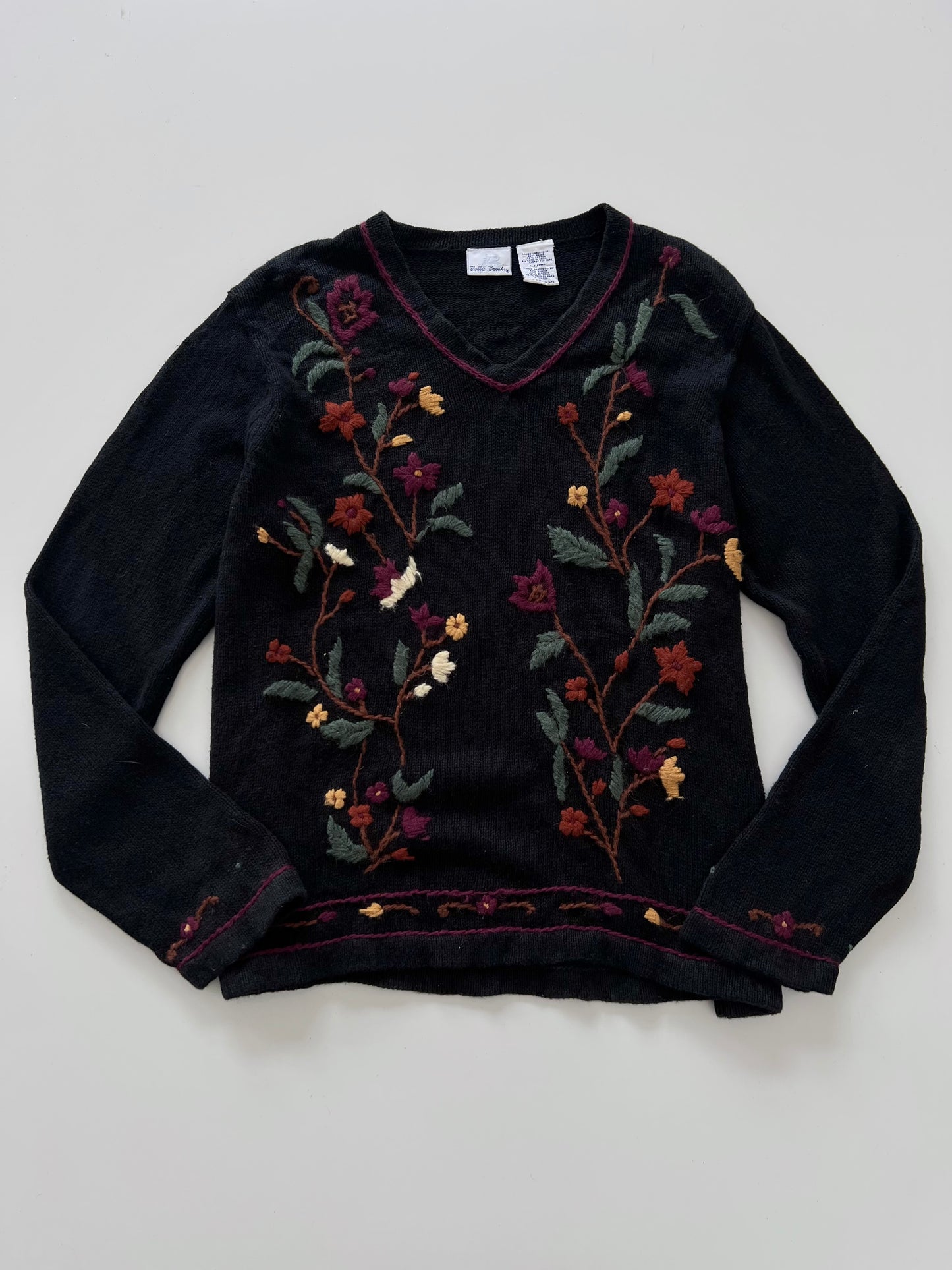 Bobbie Brooks Embroidered Sweater-Bust 46