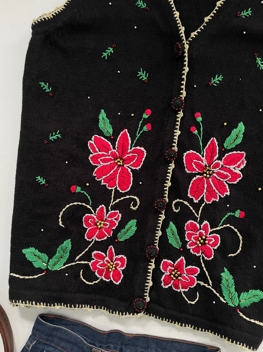 Reference Point Embroidered Sweater Vest-Bust 46