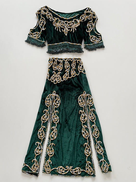 Heavily Embroidered Vintage Set Top-Bust 40 Waist-32 to 36