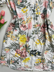 FLORAL WHITE DRESS - BUST 48