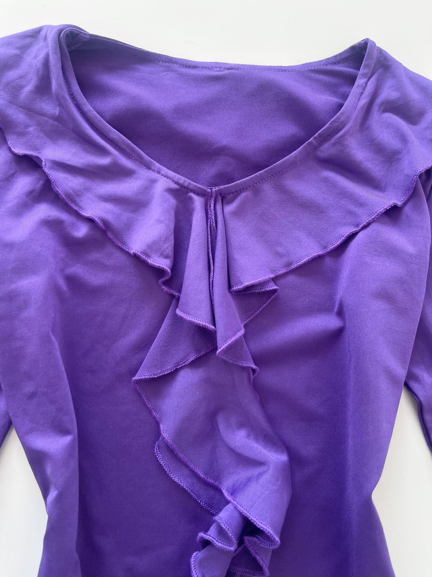 Purple Ruffle Top-Bust 34 to 36