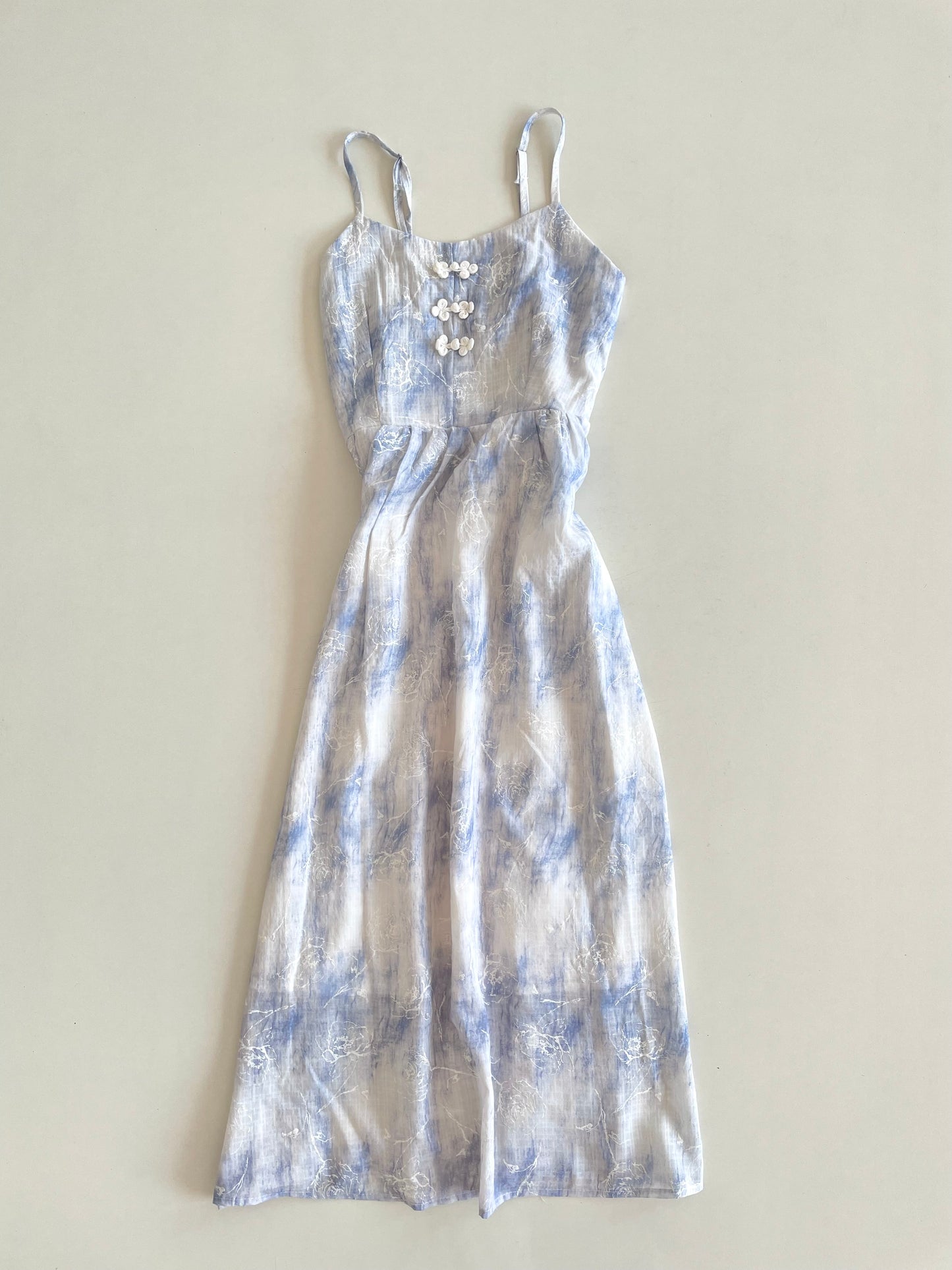 Chinese Button Slip Dress-Bust 32 to 34