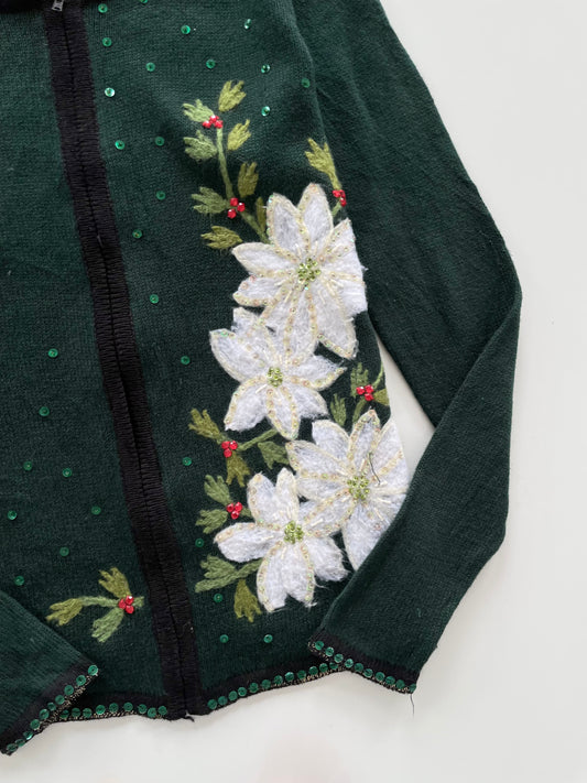 Tiara International Embroidered Sweater-Bust 40
