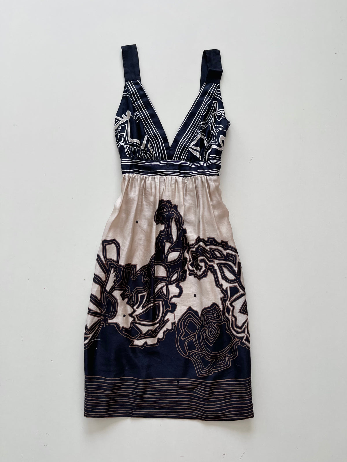 Ana Alcazar 55%Silk 45%Baumwolle Vintage Dress-Bust 36