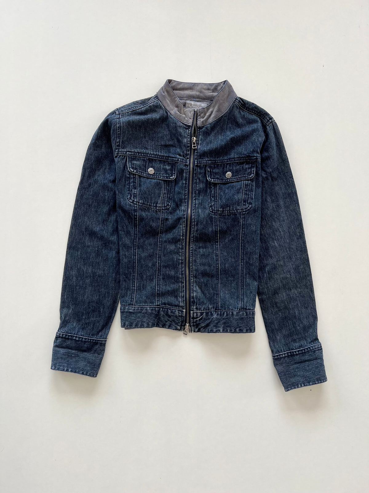 Jessica Y2k Zip Up Denim Jacket-Bust 40