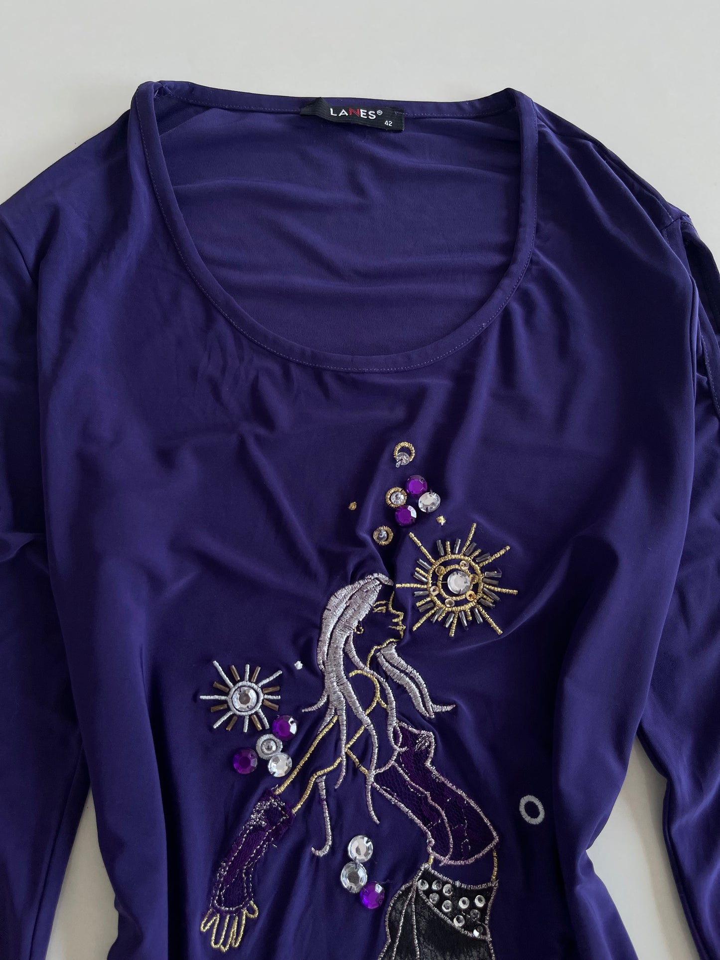 Lanes Vintage Embroidered Top-Bust 34 to 36
