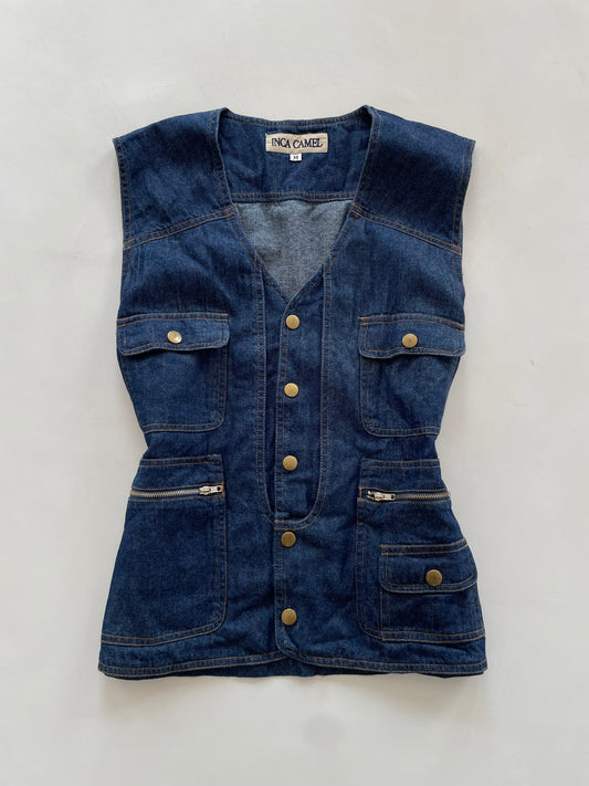 Ince Camel Denim Top-Bust 40