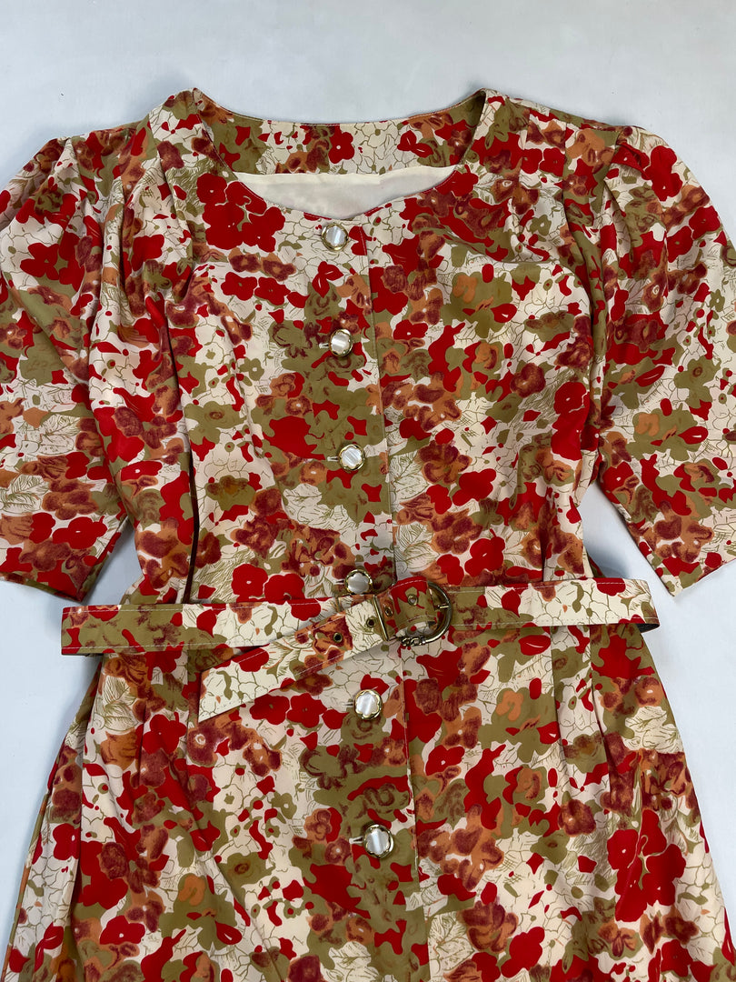 Vintage Belted Dress-Bust 42