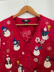 Embroidered Christmas Sweater-Bust 42