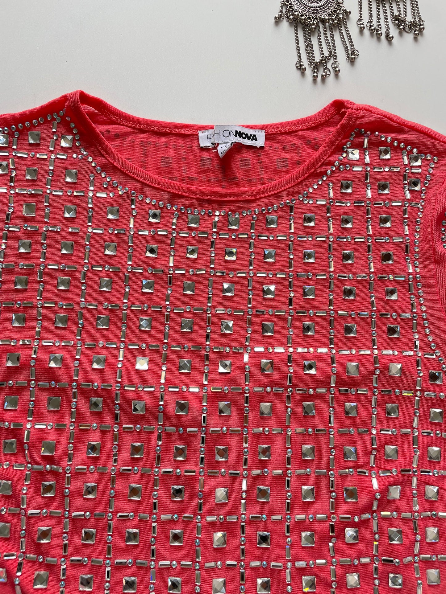 Embellished FashionNova Top-Bust 30 to 34
