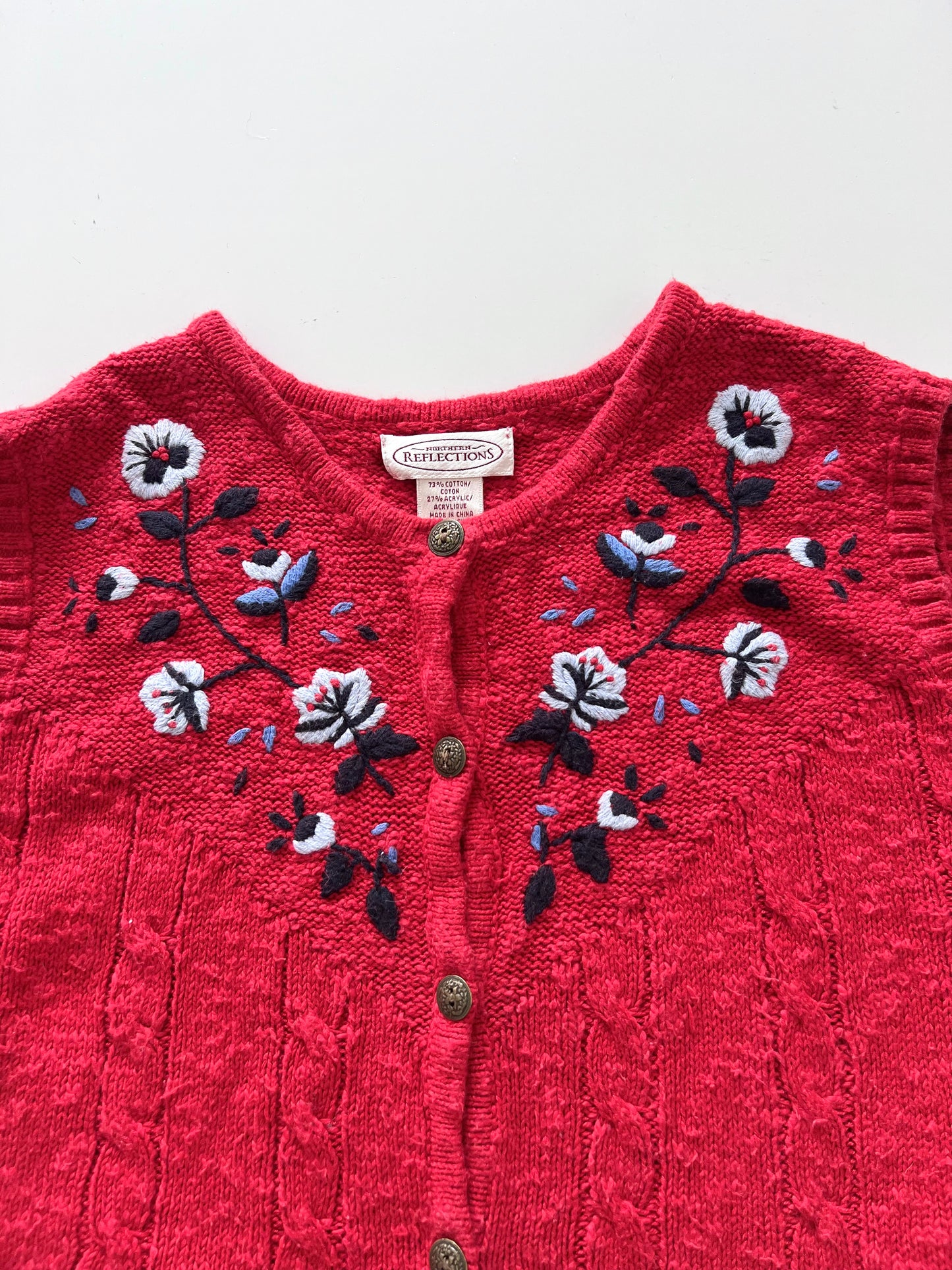 Reflections Embroidered Sweater-Bust 46