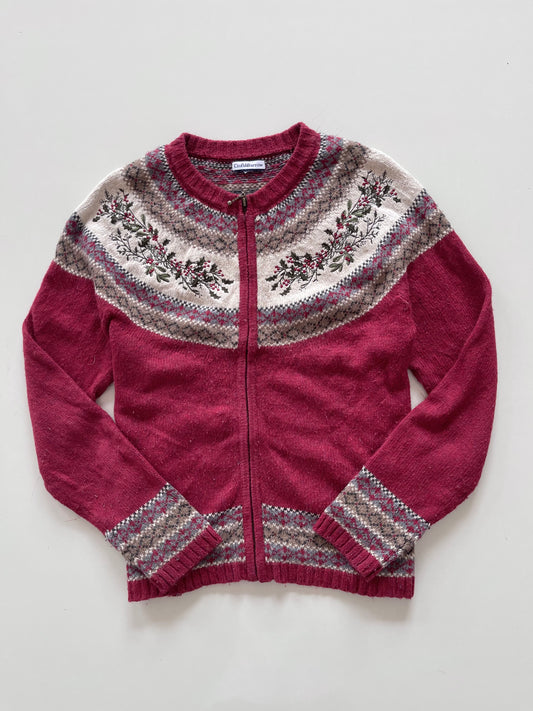 Croft&Barrow Embroidered Zipper-Bust 44