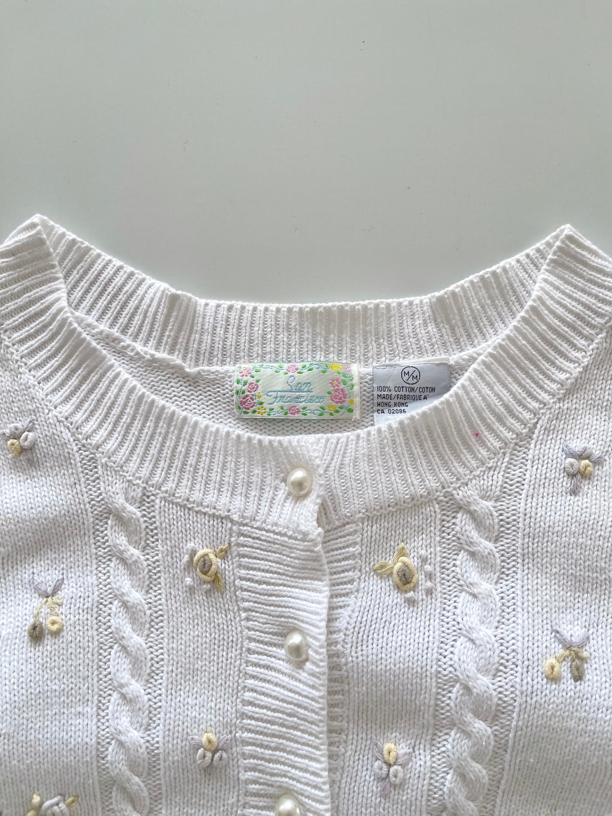 San Froncisca Embroidered Cardigan Sweater-Bust 44