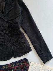 Vintage Corduroy Ruched Blazer-Chest 34