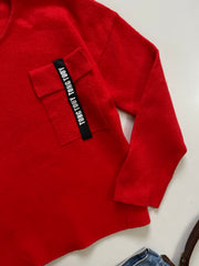 Yongshi Red Soft Sweater-Bust 34 to 36