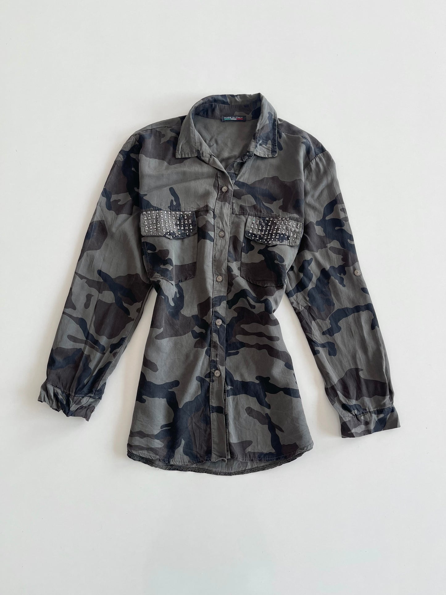 Camouflage Cotton Shirt-Bust 42