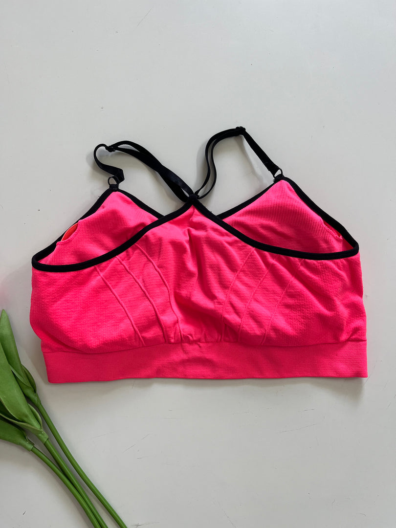 HOT PINK SPORTS BRA - BUST 34 TO 38