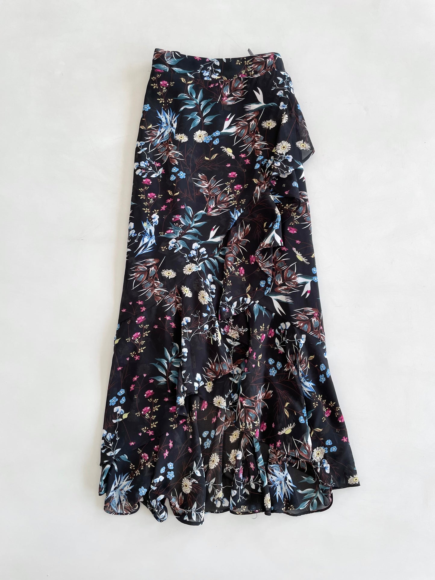 Ruffle Floral Skirt-Waist 30 to 32