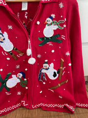 Tiara Embroidered Christmas Sweater-Bust 46