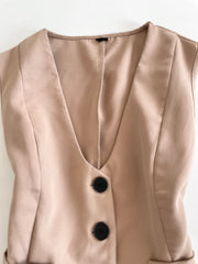 Beige Waistcoat-Bust 36