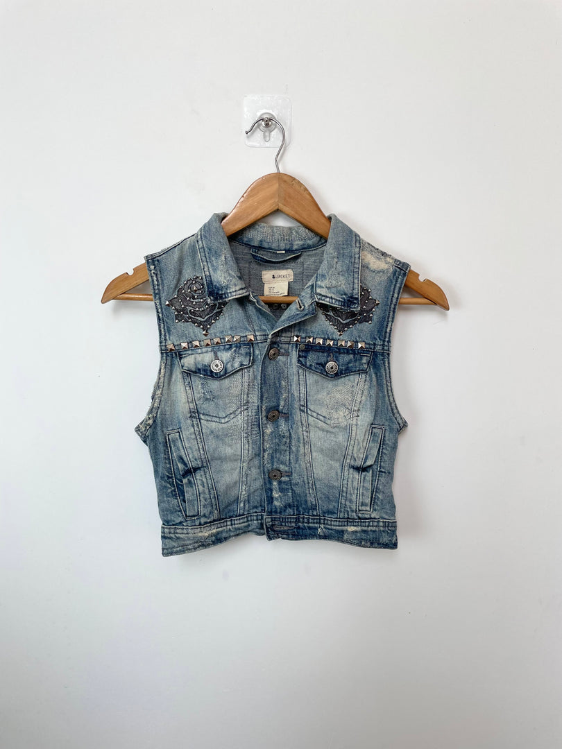 &Jacket Denim Vest-Bust 28
