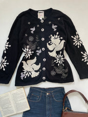 Christopher & Banks Hand Embroidered Christmas Sweater-Bust 52