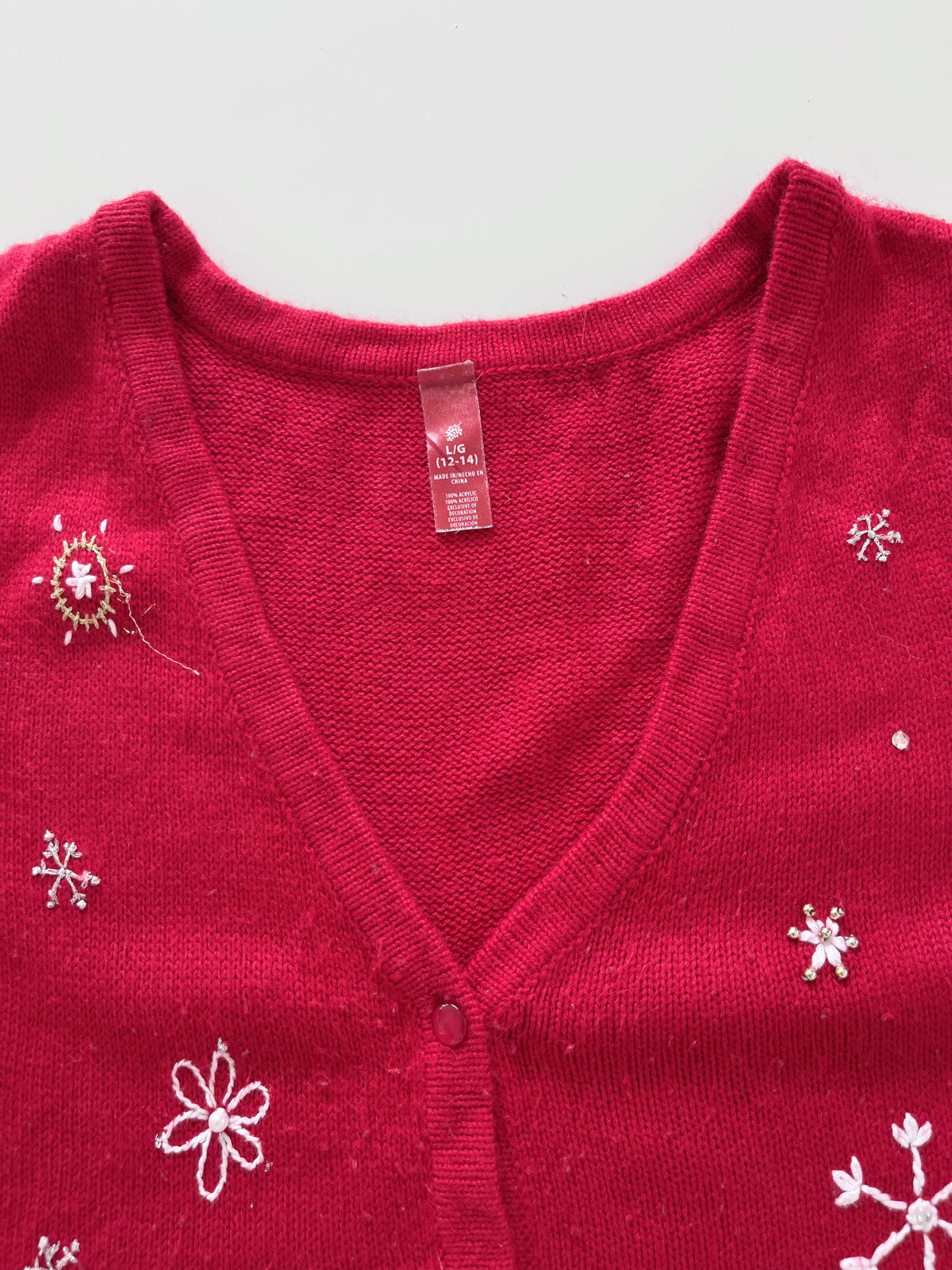 Christmas Embroidered Vest Sweater-Bust 46