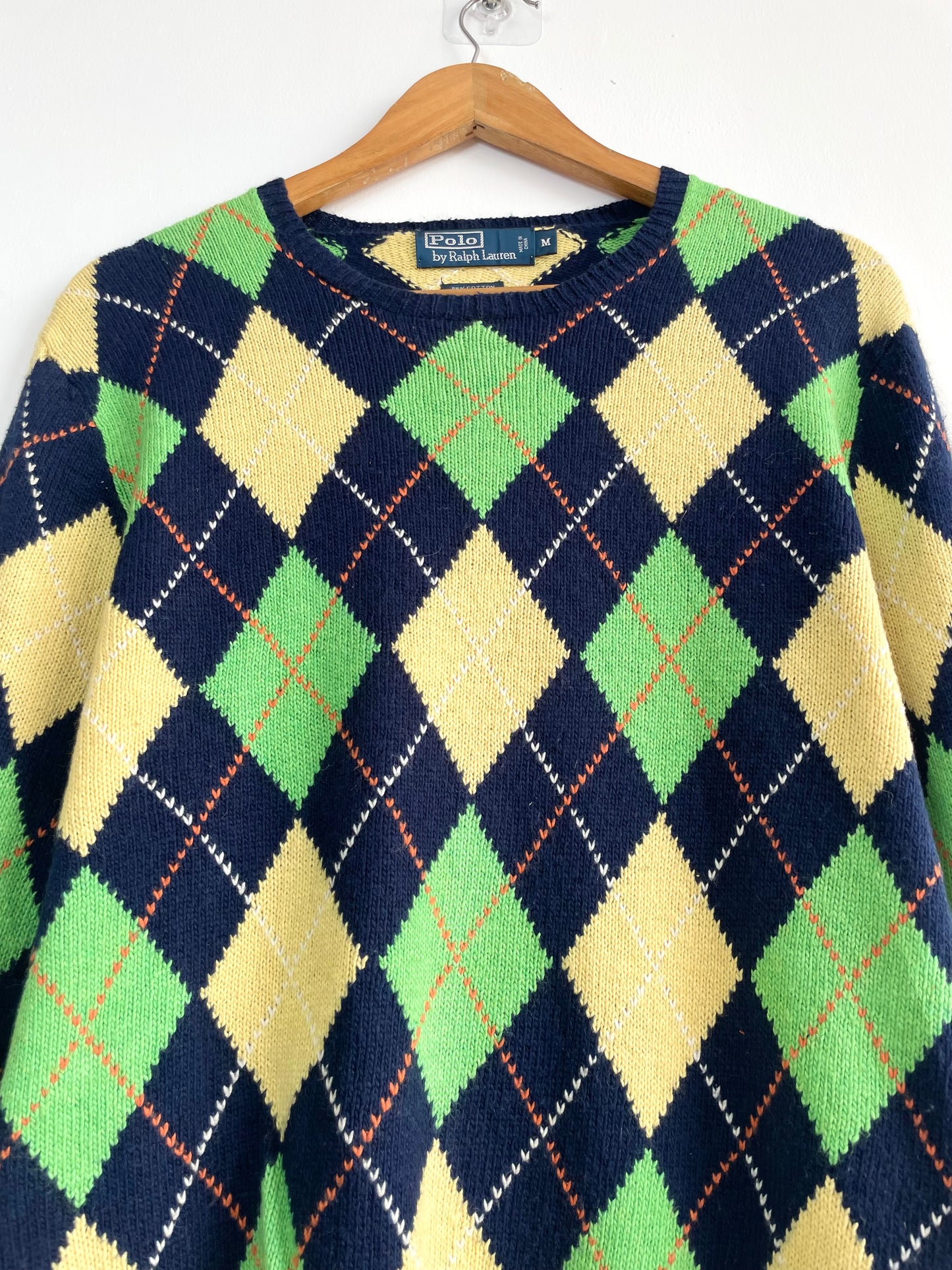 Vintage Ralph Lauren 85% Cotton 15% Cashmere Cotton Pullover-Chest 46