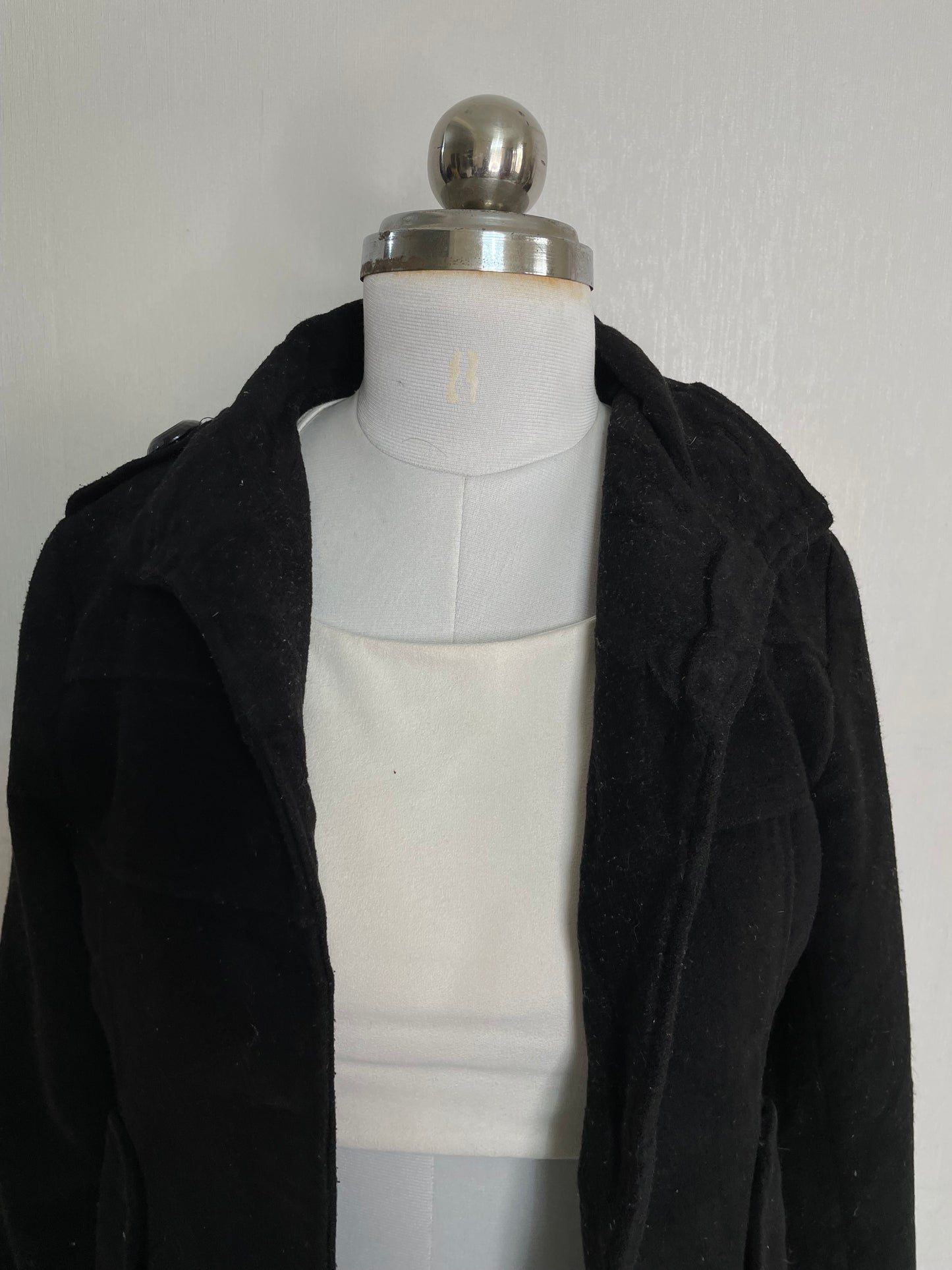 Black Thick Warm Coat -Bust 28