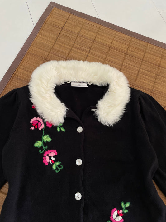 Cozy Winter Detachable Collar Top-Bust 32