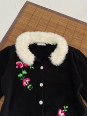 Cozy Winter Detachable Collar Top-Bust 32