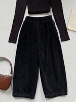 Load image into Gallery viewer, Black Corduroy Pants-Waist 30 to 32